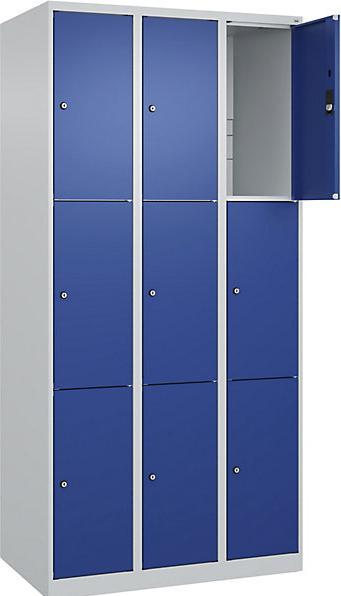 Produktbild C+P CP Classic Plus Schließfachschrank enzianblau, hellgrau 080000-303 S10003, 6 Schließfächer 90,0 x 5 (90 cm, 185 cm)