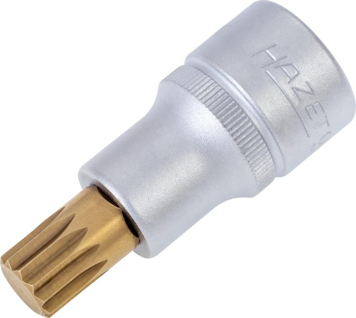 Produktbild HAZET Schraubendreher-Steckschlüsseleinsatz 990-12 ∙ Vierkant12,5 mm (1/2 Zoll) ∙ Innen Vielzahn Pr… (12 mm)