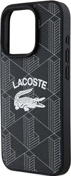 Actual product image Lacoste LCHMP15LPIGK iPhone 15 Pro 6.1" czarny/black hardcase Monogram Vintage Logo MagSafe (Apple iPhone 15 Pro)