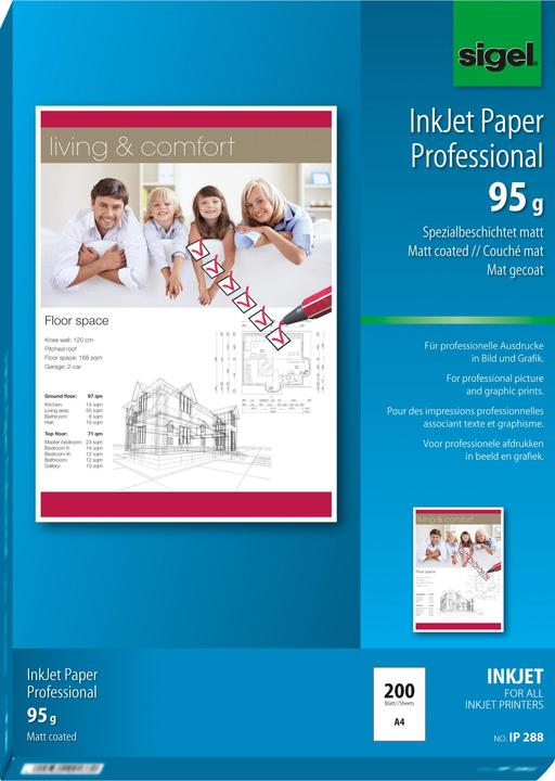 Produktbild Sigel Inkjet Professional (95 g/m², A4, 200 Stk.)