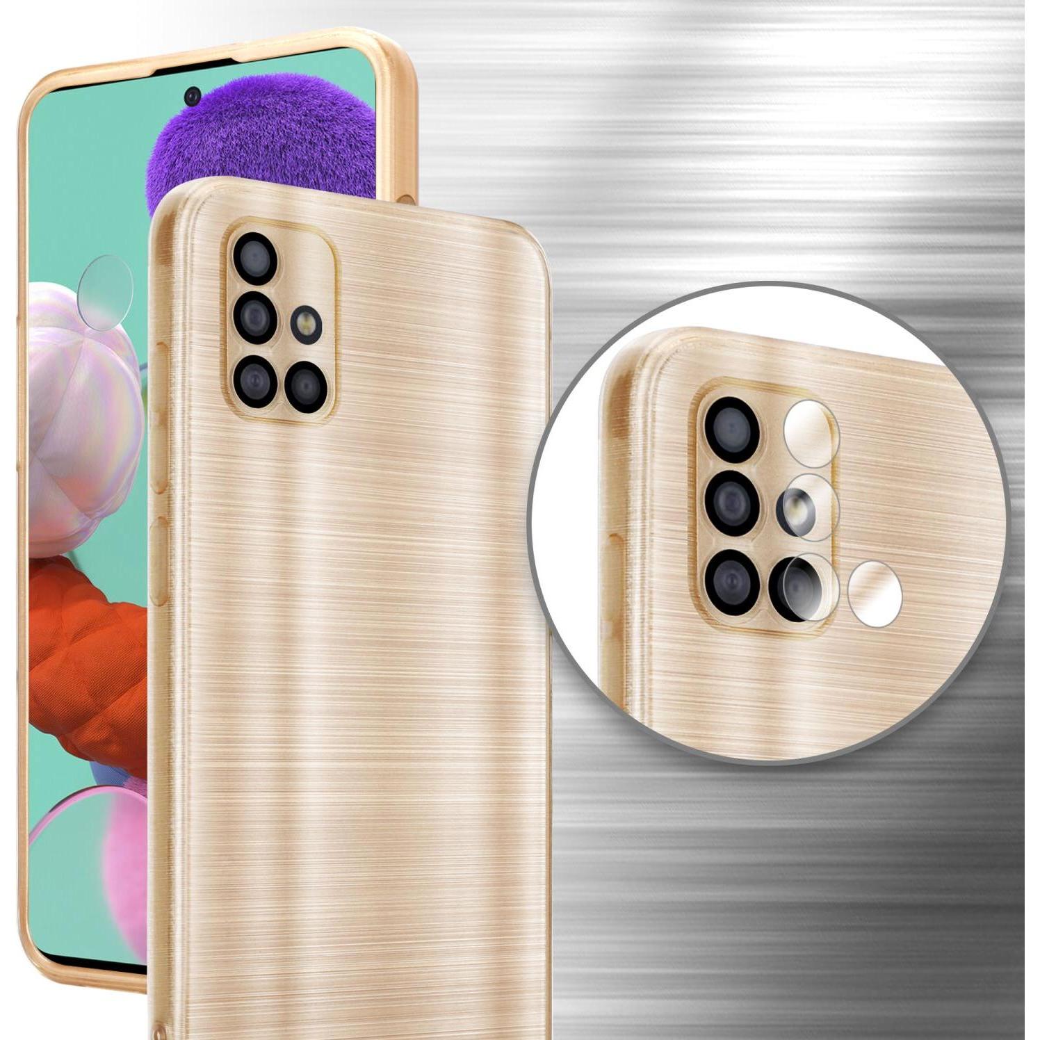 Thumbnail - Cadorabo Hülle für Samsung Galaxy A51 4G / M40s im TPU Brushed Kameraschutz LM160 Style (Samsung Galaxy M40s), Smartphon...