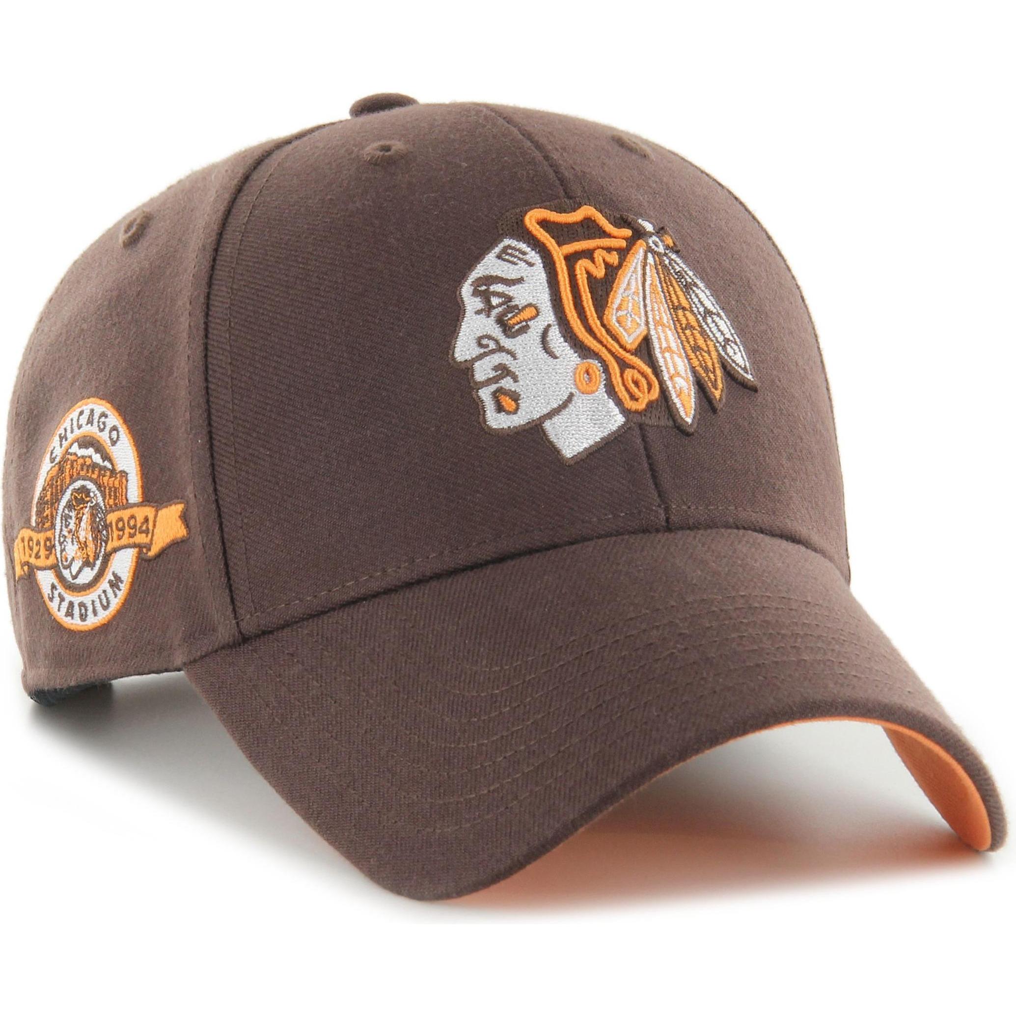 Thumbnail - 47 Brand, Herren, Cap, Curved Snapback Cap NHL Vintage Chicago Blackhawks, Braun