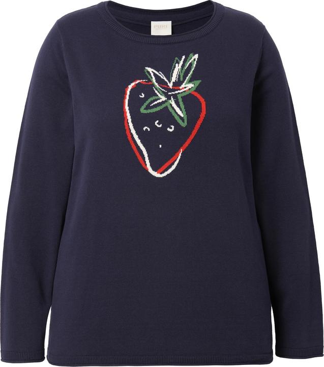 Produktbild Ulla Popken Pullover, Fruchtmotiv, Rundhals, Langarm (46, 48)