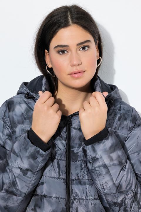 Actual product image Ulla Popken HYPRAR Quilted Abstract Print Jacket (60)