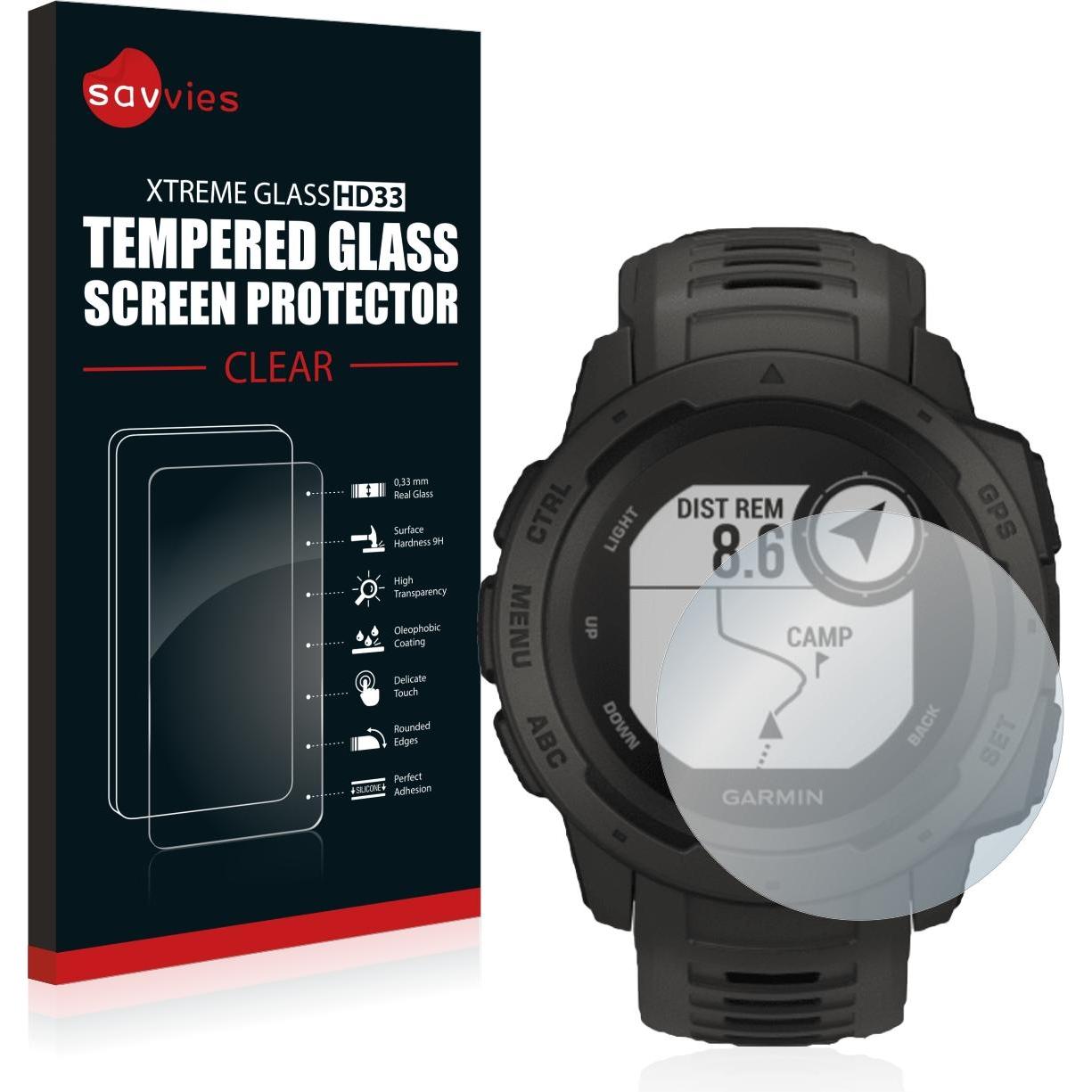 Thumbnail - Savvies Panzerglas Hartglas Displayschutz, Smartwatch Schutzfolie, Transparent
