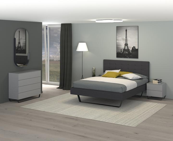 Produktbild Modular Bett Taviano anthrazit 180 (180 x 200 cm)