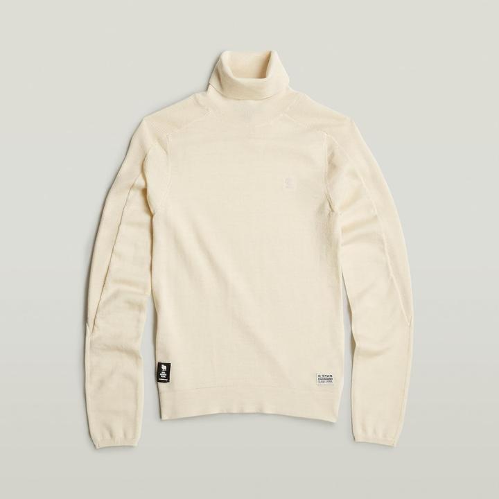 Produktbild G-Star RAW Core Slim Turtle Knit, wit (Chalk D25510-d847-127), S (S)