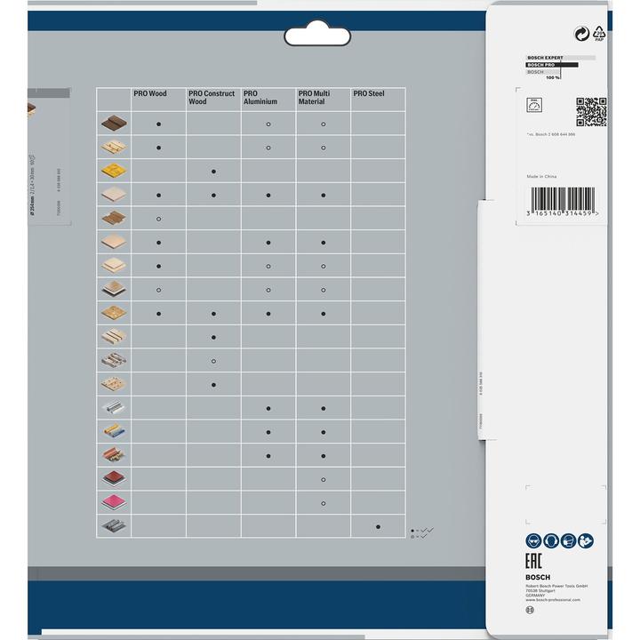 Productafbeelding Bosch Professional Zubehör Pro Wood Kreissägeblatt