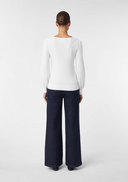 Produktbild Comma Strickpullover Feinstrickpullover mit leichten Ballonärmeln (44)