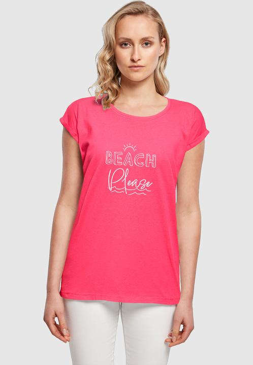 Actual product image Merchcode Ladies Beach Please Extended Shoulder Tee - 112615 (L)