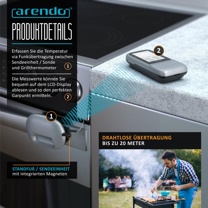 Produktbild Arendo Grillthermometer