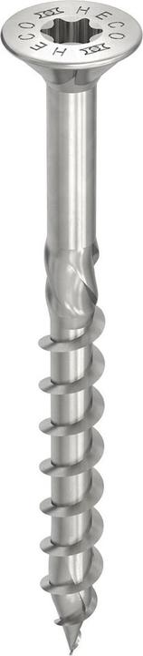 Produktbild Heco TOPIX-plus Holzschraube Senkkopf mit Frstaschen TX Teilgewinde 4,5x60 mm Edelstahl A2 200 St (200 Schrauben pro Stück)