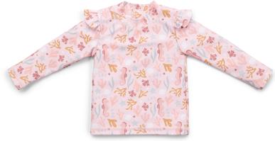 Little Dutch Maglietta da bagno a maniche lunghe con ruches Ocean Dreams Rosa - 62/68 (62, 68)