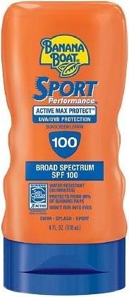 Produktbild Banana Boat Sport Performance Broad Spectrum Sunscreen Lotion (Sonnencreme, SPF 50+, 120 ml)