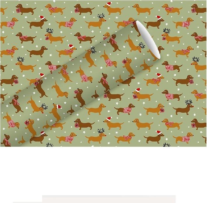 Produktbild Braun + Company Geschenkpapier-Rolle Weihnachtsdackel