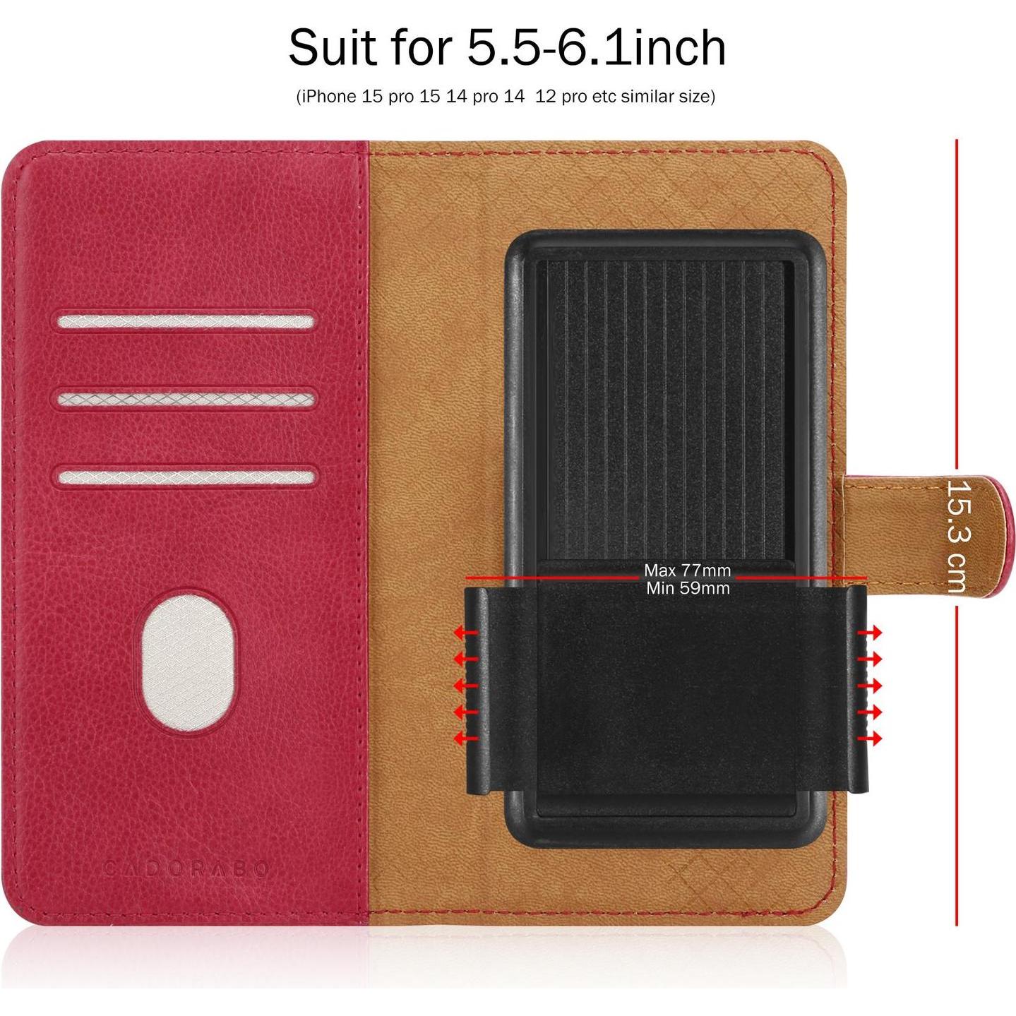 Thumbnail - Cadorabo Hülle für WIKO LENNY 4 Book Case Style (Wiko Lenny 4), Smartphone Hülle, Rot