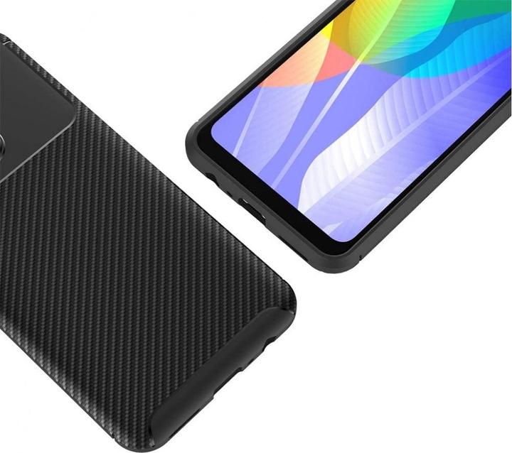 Actual product image Screenguard Huawei Y6p Cover Carbon Design TPU Case (Huawei Y6p)