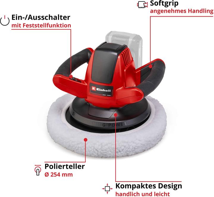 Produktbild Einhell Akku-Autopoliermaschine (Exzenterpolierer, 18 W)