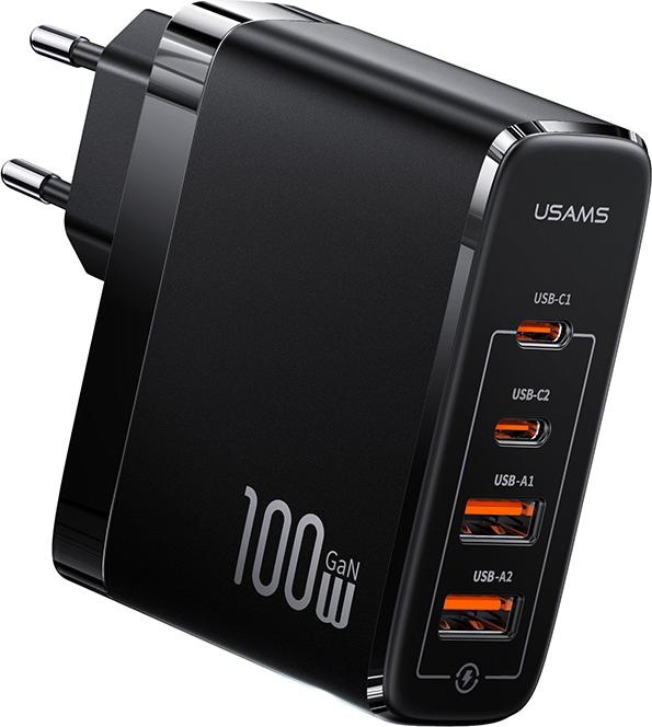 Actual product image Usams 4 Ports GaN Fast Charger (100 W)