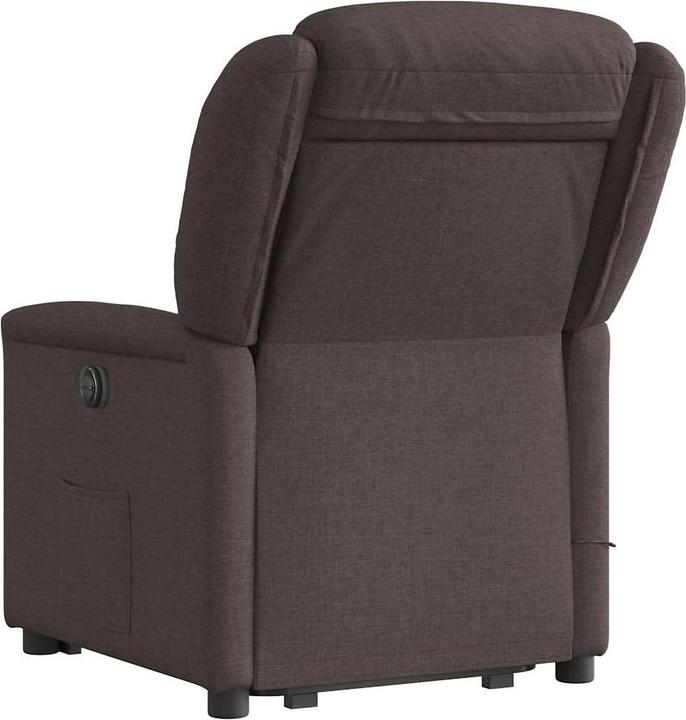 Actual product image VidaXL Massage chair with stand-up aid dark brown fabric