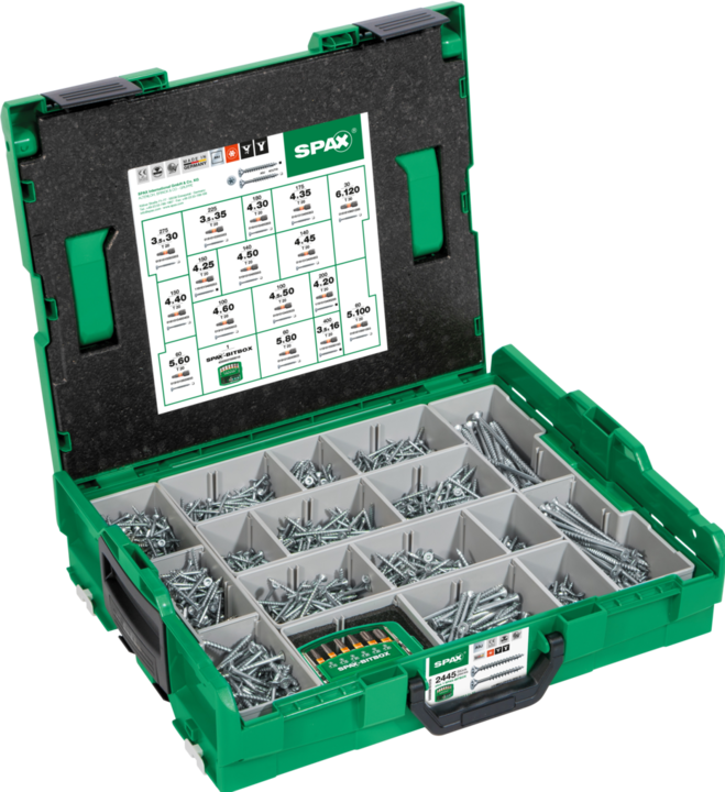 Actual product image Spax Mounting case L-BOXX (2445 Screws per piece)