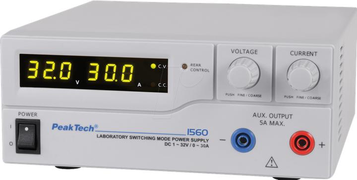 Actual product image Peaktech Laboratory power supply unit 1 channel...32 VDC VDC 30 A, programmable ( 1560)