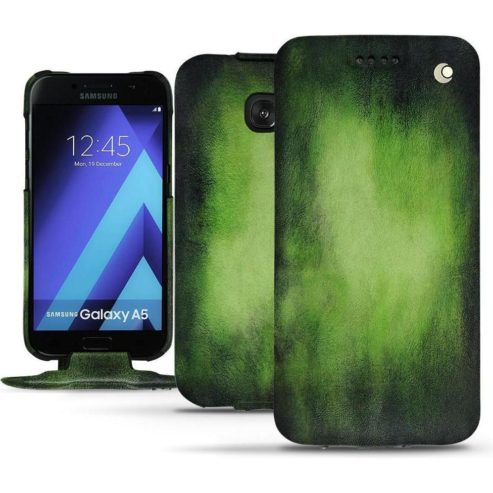 Thumbnail - Noreve Lederschutzhülle vertikal (Samsung Galaxy A5 (2017)), Smartphone Hülle, Grün