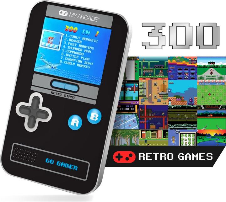 Produktbild MyArcade Go Gamer Classic 300 Jeu En 1 Noir Gris Et Bleu