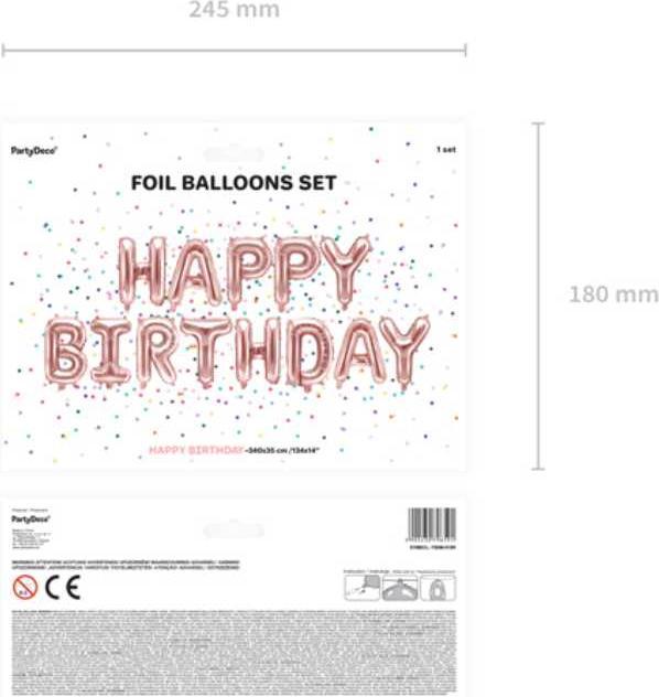 Image du produit Partydeco Happy Birthday Ballon-Set (13 x)