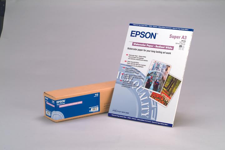 Immagine prodotto Epson Carta acquerello bianco radiante A3+ (190 g/m², A3+, 20 x)