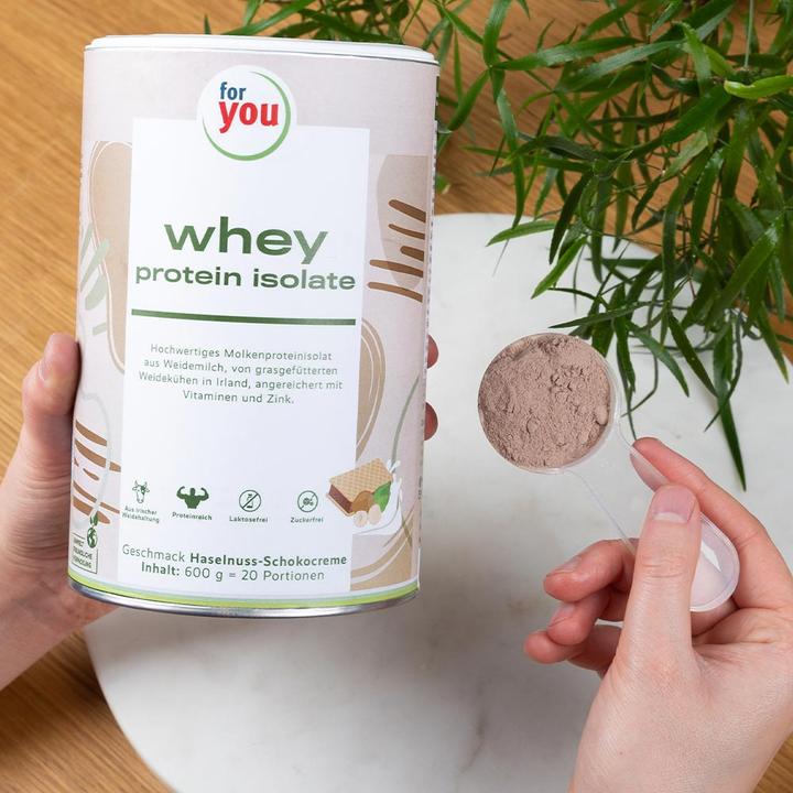 Produktbild For You whey protein isolate - Haselnuss-Schokocreme (Haselnuss-Schokocreme, 1 Stk., 600 g)