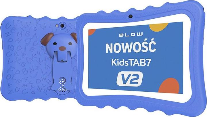Actual product image Blow Tablet KidsTAB7 V2 4/32GB niebieskie etui 2MP (7", 128 GB, Black, Blue)