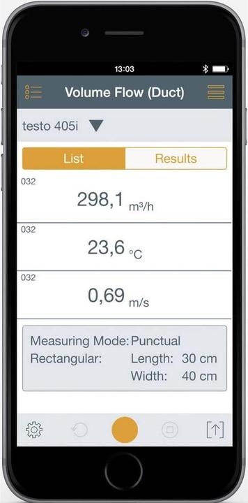 Actual product image Testo 405 i - Thermo-anemometer with smartphone operation