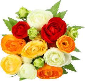 Mica Decorations Bouquet artificiale di ranuncoli arancioni (19 cm)