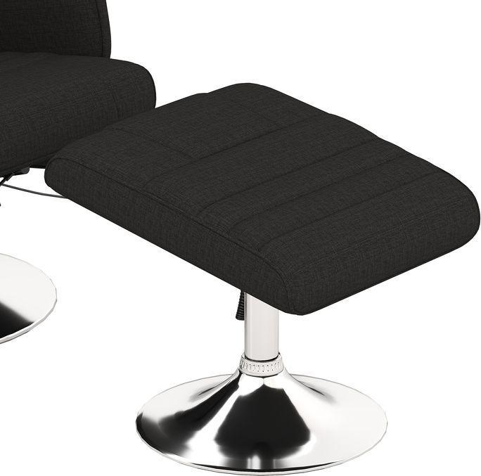 Actual product image Swisshandel24 Massagesessel mit Fusshocker, elektrischer Relaxsessel mit Liegefunktion Schwarz
