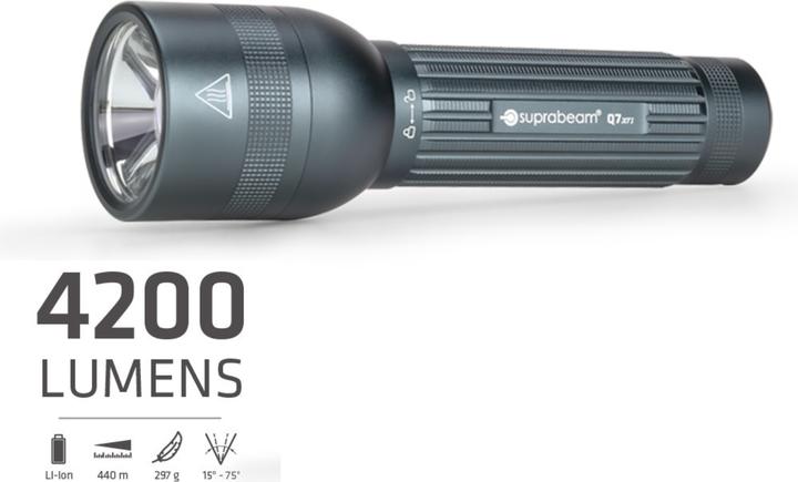 Immagine prodotto Suprabeam Torcia ricaricabile Q7xrs - 4200 Lm (15.80 cm, 4200 lm)