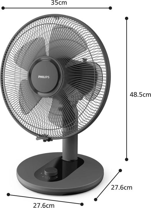Produktbild Philips Tischventilator 1000 Series CX1030/01 Schwarz (35 dB)