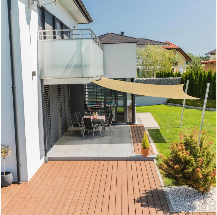 Immagine prodotto Windhager SunSail Capri Square 5m, champagne 225g/m2 (5 x 5 m)