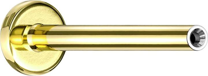 Image du produit Star Piercing Tige de labret Micro Threadless plaqué or (Titane G23, sans laiton)