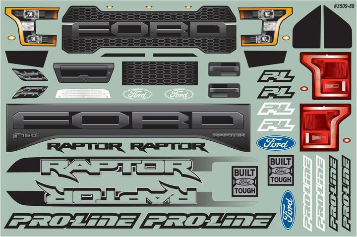 Actual product image Pro-Line 110FordF150RaptorBody clear