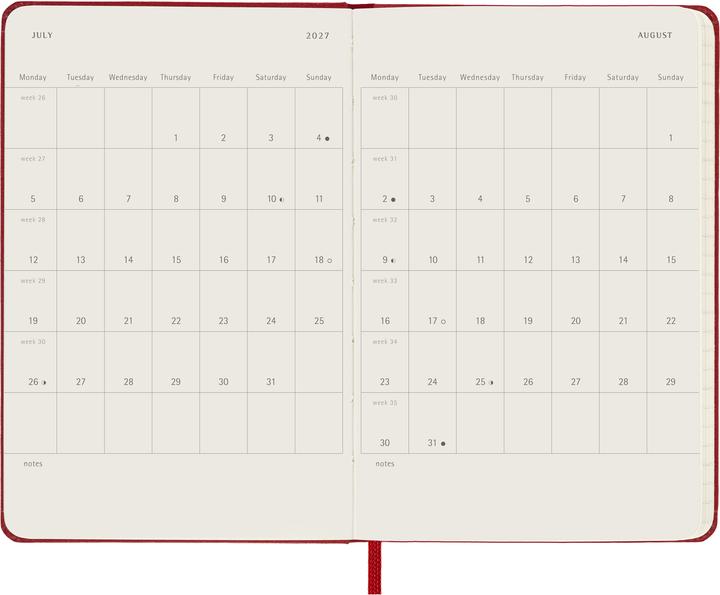 Produktbild Moleskine Taschenagenda Weekly (A6, 1 Woche / 1 Seite)