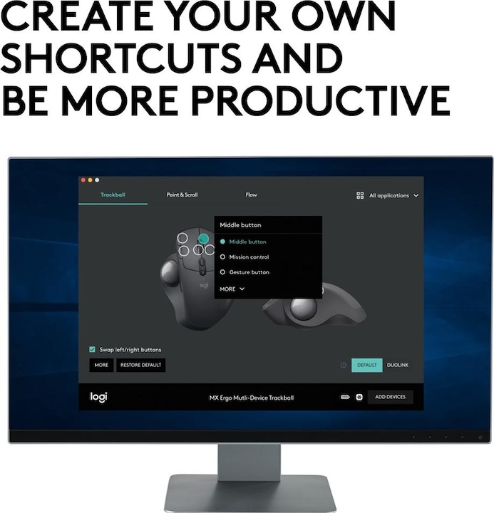 Actual product image Logitech MX Ergo (Wireless)