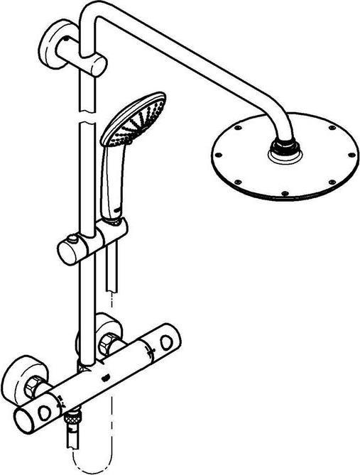 Produktbild Grothe Euphoria XXL Duschsystem 2 Kopf/Köpfe Chrom