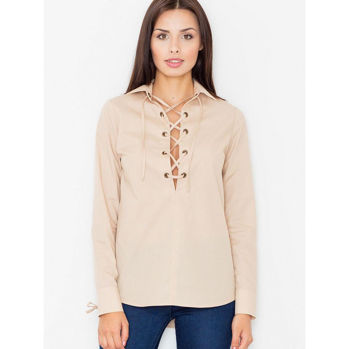 Thumbnail - Figl, Damen, Bluse, Bluse, Beige, (S)