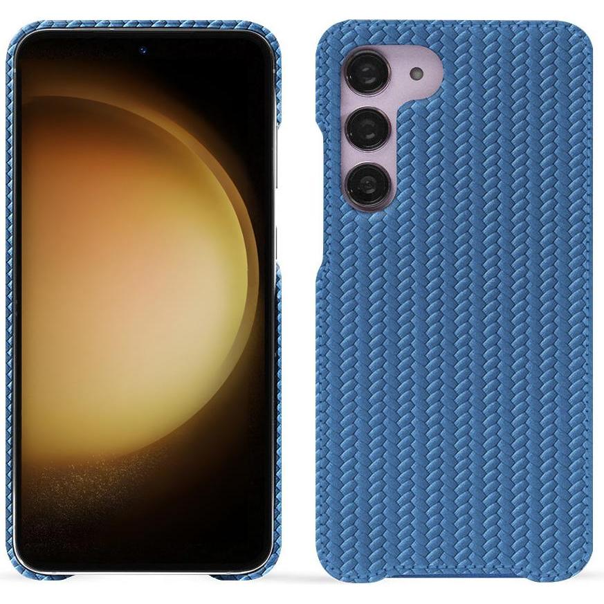 Noreve Lederschutzhülle (Samsung Galaxy S23+, Samsung Galaxy S24+), Smartphone Hülle, Blau