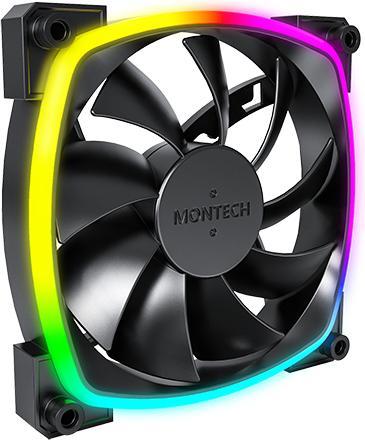 Produktbild Montech Lot de 3 Ventilateurs de boitier AX120 RGB - 12cm (Noir) (120 mm, 3 x)