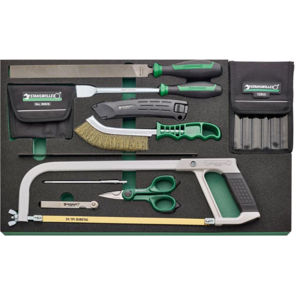 Stahlwille, Carrello degli attrezzi + per montaggi, Lime di assortimento TCS da 21 pezzi 96830271 (21 x)