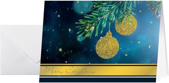 Immagine prodotto Sigel Cartolina di Natale Golden Glitter, A6, 10 pezzi (1 pz.)