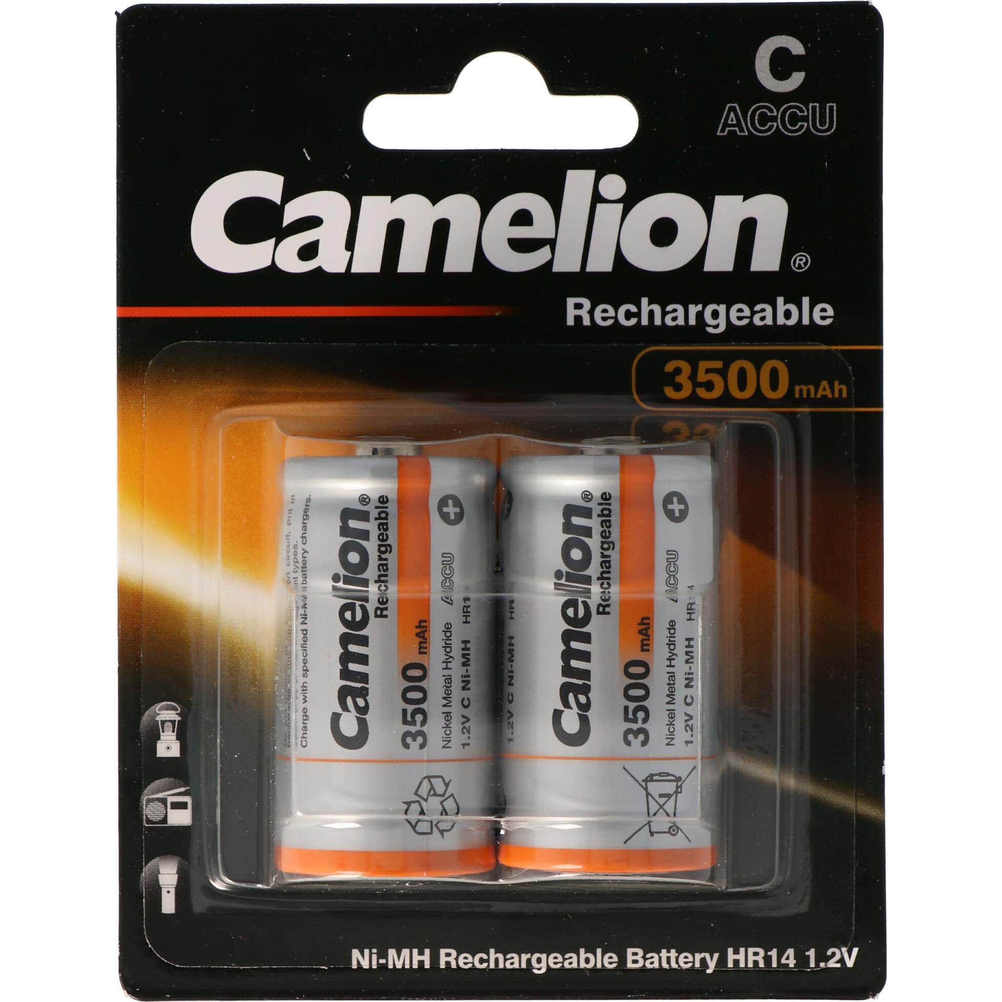 Thumbnail - Camelion Akku HR14 C 3500mAH (2 St.) (2 Stk., C, 3500 mAh, Akku), Akku Ladegerät