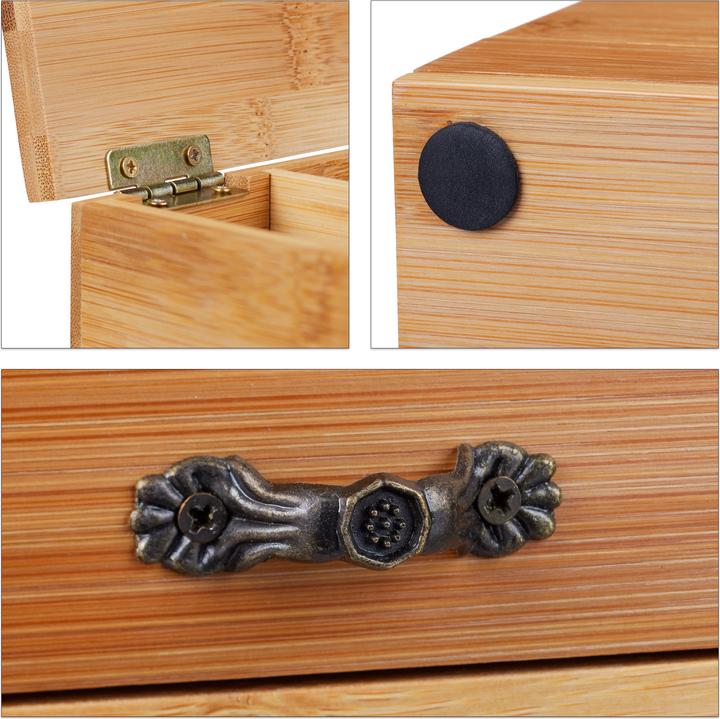 Actual product image Relaxdays Sewing Box,4 Compartments